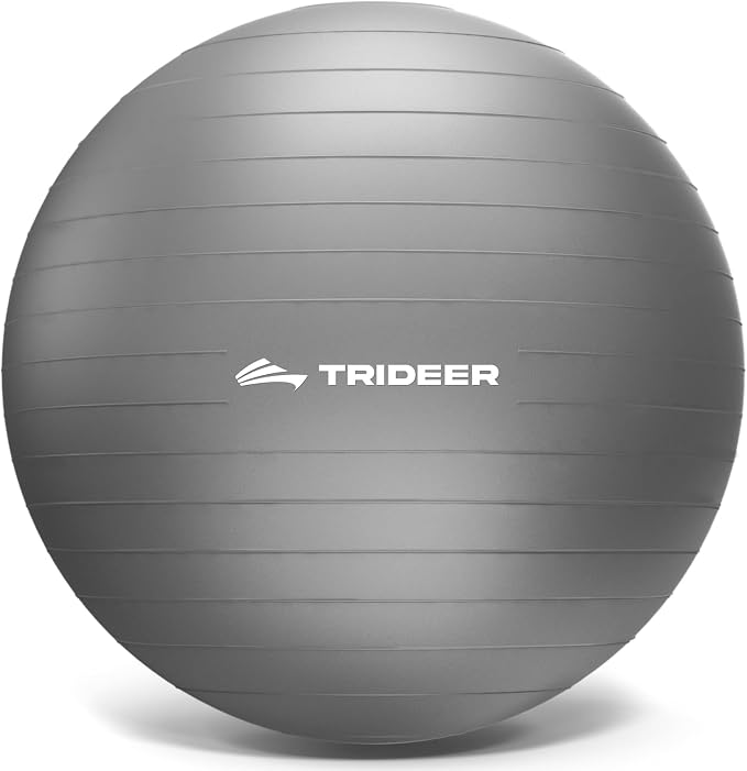 Trideer Exercise Ball, Stability Yoga Ball for Physical Therapy, Active Sitting, Pregnancy & Birth Labor Prep, Core Strength, Balance Training, Posture Improvement and Daily Stretching, 55/65/75cm
