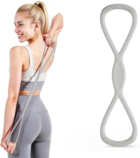 Figure 8 Resistance Band, Figure 8 Resistance Bands for Women Men,Resistance Band Figure for Working Out, Non-Slip Handles, Home Gym, Yoga & Physical Therapy