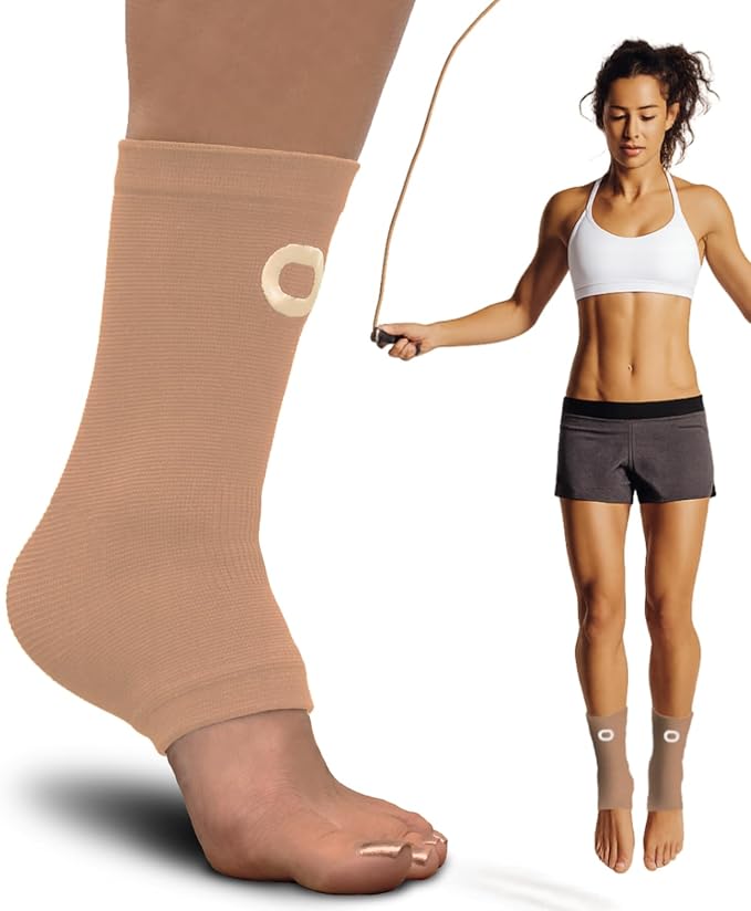 Ankle Compression Sleeve for Women & Men (Pair) – Ankle Brace for Sprain, Swelling, Achilles Tendon – Ankle Support Open Toe Plantar Fasciitis Socks for Foot Arch Support & Pain Relief