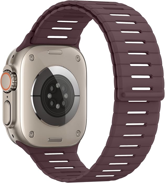 Magnetic Sport Bands Compatible with Apple Watch Bands for Men Women | Silicone Wristband 49mm 46mm 45mm 40mm 44mm 38mm 41mm 42mm, Replacement for iWatch Ultra Series 11 10 9 8 7 6 5 4 3 2 1 SE