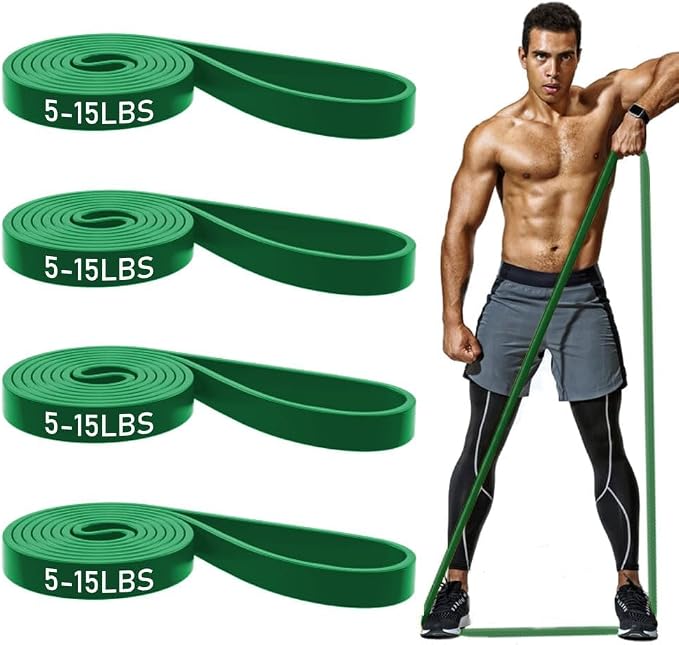 ROSAPOAR Resistance Band Pull up Band Fitness Exercise Bands Natural Latex for Workout Body Stretch Powerlifting Band Fitness Sport Training at Home/The Gym