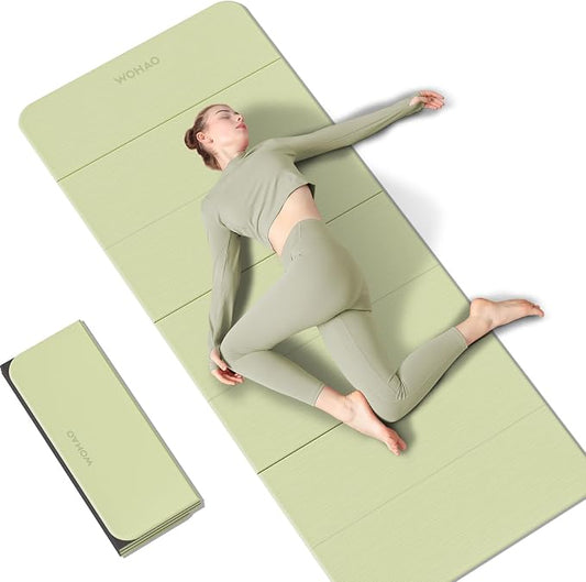 7-Fold Yoga Mat 70"x24" - 1/2 Inch Thick | Folding Exercise Mat, Compact Non-Slip TPE Mat, For Travel, Storage, Yoga & Home Gym, Lightweight & Portable