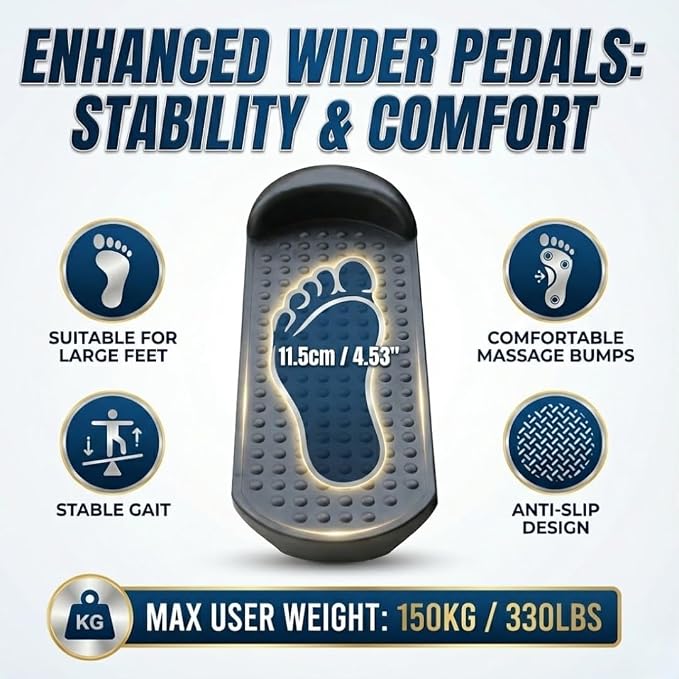 Compact Stepper Machine for Indoor Cardio & Leg Workout | Small Portable Step Exercise Equipment for At-Home Fitness | Quiet & Stable Fitness Stepper | Mini Stair Stepper for Home by ENERGI CORE