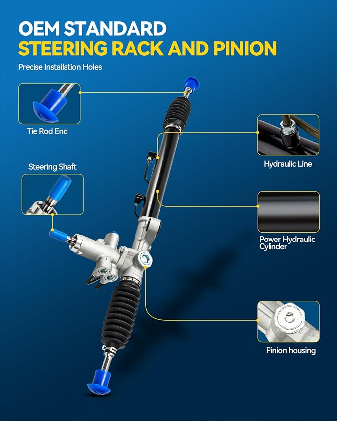 PHILTOP Power Steering Rack & Pinion for 06-10 Civic DX/EX/EX-L/GX/LX/LX-S | No.53601SNAA61, 53601SNAA12, 53601SNAA51, 53601SNAA02, 53010SNEA01, 262718
