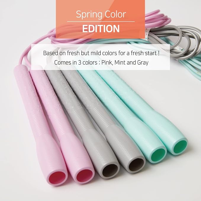 Skipping Jump Rope for Fitness Workout - Light Weight, Adjustable, Tangle Free, Excellent line control for Cardio Boxing, CrossFit, Training Exercise All Ages and Gender ( Special Luxury, KA-220, Made in Korea)