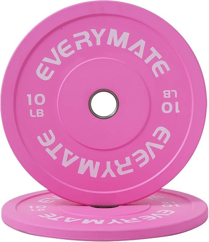 EVERYMATE Change Weight Plates 1.25LB 2.5LB 5LB Set Fractional Olympic Bumper Plates for Cross Training Steel Insert Strength Training