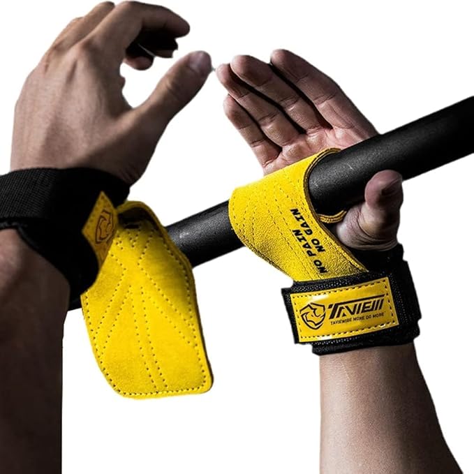 TAVIEW Wrist Straps for Weightlifting for Maximum Grip Support - Lifting Deadlift Strap & Weight Lifting Grips Gloves for Working Out Pull Up Deadlifting & Shrugs