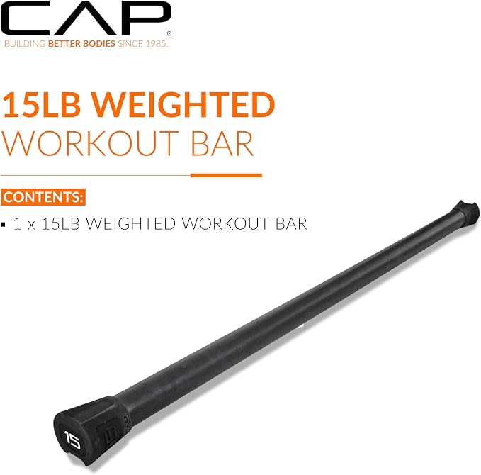 CAP Barbell Weighted Workout Bar | 5-20 lb | Multiple Options