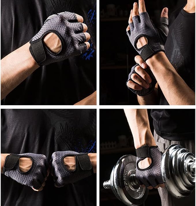 Workout Gloves for Weight Lifting Fingerless Gym Gloves for Men and Women | Exercise Gloves,Men's and Women's Anti-calluses Must-Have Fitness Gloves, Lightweight and Breathable