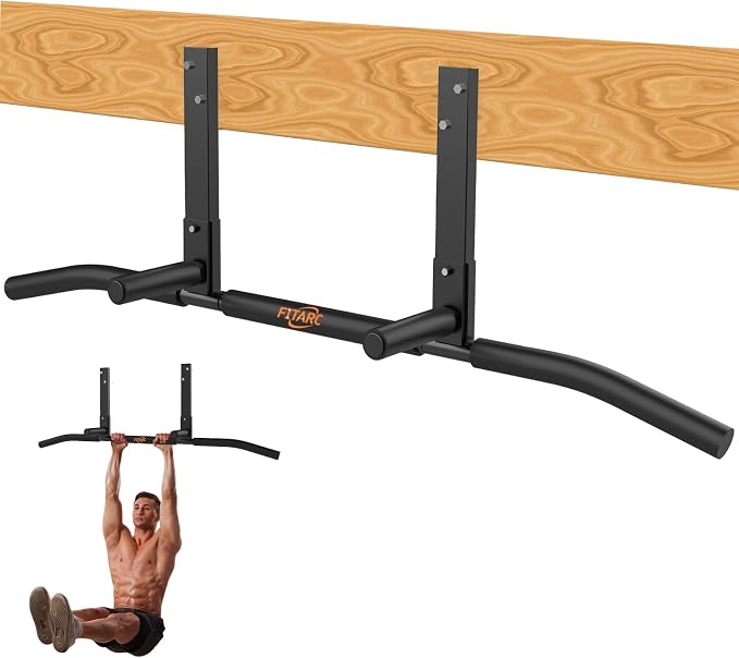 Fitarc Joist Mount Pull Up Bar, Wall Mount Pull Up Bar for Doorway | Home Gym Workout Equipment, Heavy Duty Steel Construction