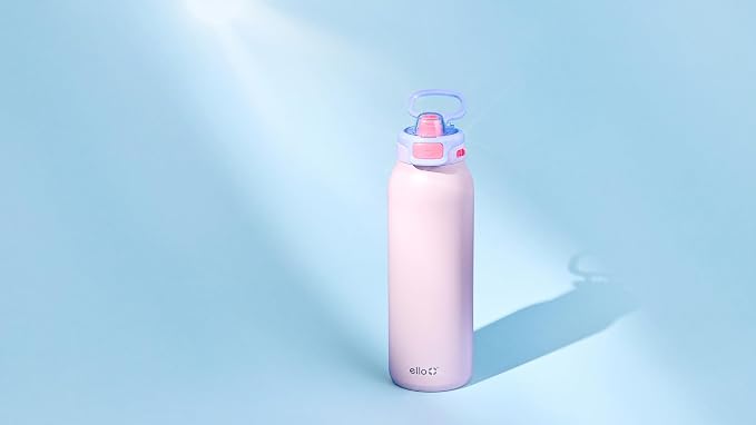 Ello Pop & Fill Insulated Stainless Steel Water Bottle with Quick Fill Lid, Leakproof Locking, Sip or Chug Spout, BPA-Free, Double Wall Vacuum Insulated for Sports, Travel & School- 22oz / 32oz / 40oz