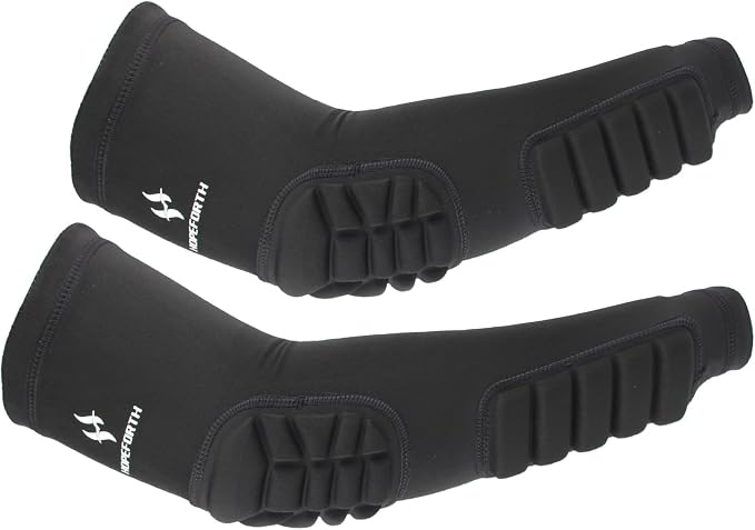 2PCS Padded Elbow Forearm Sleeves Compression Arm Protective Support
