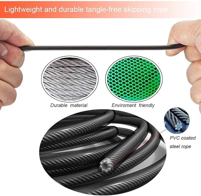 Redify Adjustable Jump Rope,Jump Ropes for Fitness for Men Women | ﻿Workout and Exercise,Cardio,Boxing,Weight Loss,Speed Rope,Slim Body at Home School Gym,Suitable for All Ages
