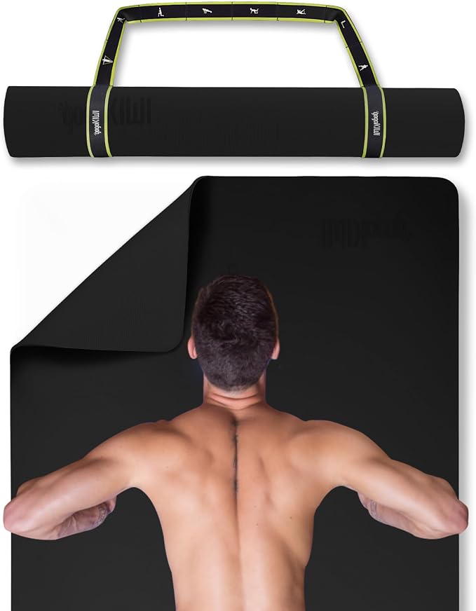 Gogokiwi Extra Wide Yoga Mat for Men Women (72"L x 36"W) Non Slip Fitness & Exercise Mat with Alignment Marks for Yoga, Pilates, Floor Workouts