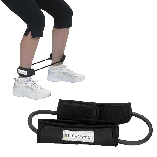 THERABAND Resistance Tubes, Professional Latex Elastic Tubing For Physical Therapy, Lower Pilates, At-Home Workouts, & Rehab, 12 Inch, Padded Cuffs, Black, Special Heavy, Advanced Level 1 | Professional TheraBand elastic resistance for exercise, physic...