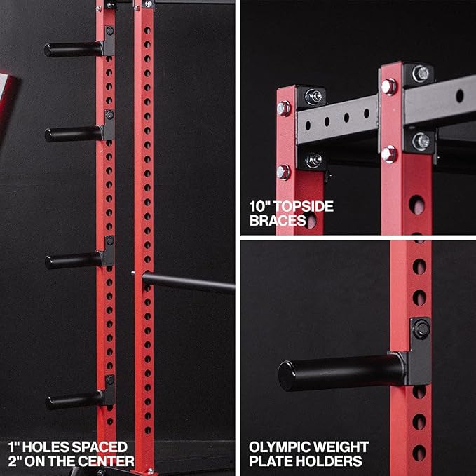 Titan Fitness T-2 Series Power Rack Extension Kit, 12-Gauge Steel Uprights, Bolt-Together Rack Expansion for Home Gym with Weight Plate Holders