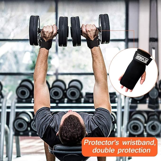 TAVIEW Wrist Straps for Weightlifting for Maximum Grip Support - Lifting Deadlift Strap & Weight Lifting Grips Gloves for Working Out Pull Up Deadlifting & Shrugs