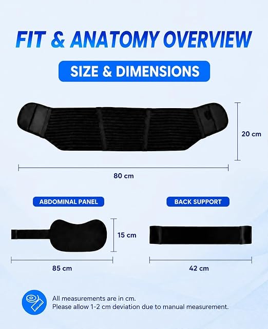 cauzyart Maternity Belly Band for Pregnant Women, Adjustable Pregnancy Support Belt for Pelvic & Back Pain Relief, Lightweight Waist & Hip Brace (Size: M/L, Black)
