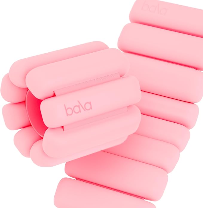 Bala Bangles Wrist & Ankle Weights for Women & Men, Home Gym Equipment | Adjustable Weighted Bands for Arm & Legs Workouts - Pilates, Yoga, Walking, Barre, & Strength Training Exercise