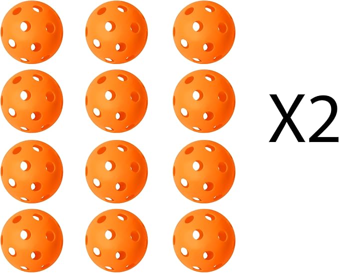 GSE Plastic Practice Baseballs, Hollow Airflow Softballs Training | 26-Holes Lightweight Balls, for Pitching, Batting, Catching for All Skill Levels, for Indoor & Outdoor Games, 2.75", 0.9 oz