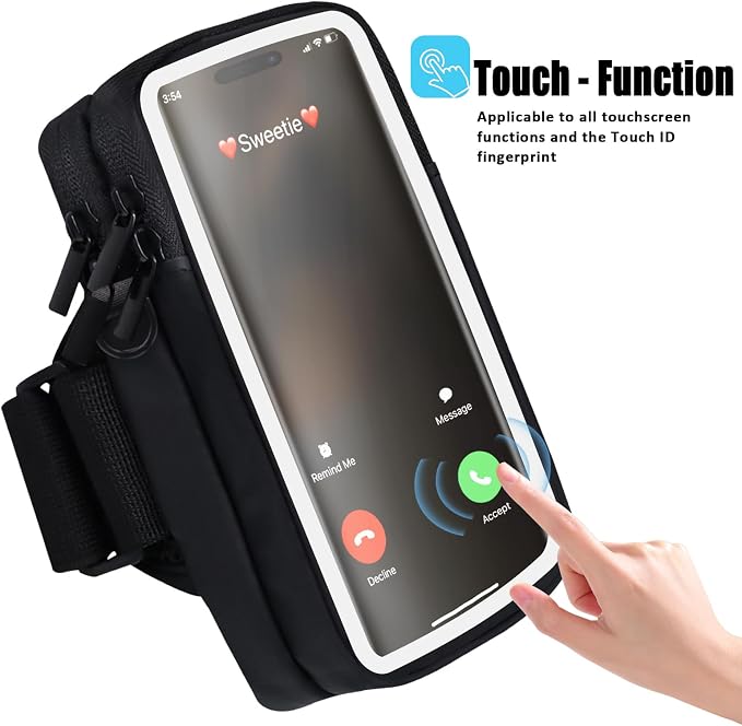 Phone Holder for Running Armband, Cell Phone Purse Small Crossbody Bags for Women Men Kids,3 in 1 Phone Sports Armband Sleeve Fit iPhone,Galaxy,Smartphones Hiking,Walking,Workout,Exercise,Gym