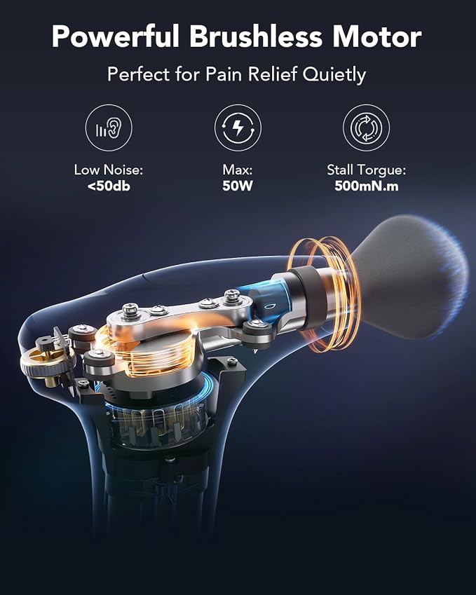 SKG Mini Massage Gun Deep Tissue for Women Men, FSA and HSA Eligible Birthday Gift for Women Men, 10mm Portable Percussion Massage Gun with Carry Bag, Handheld Muscle Massager for Pain Relief, FS700