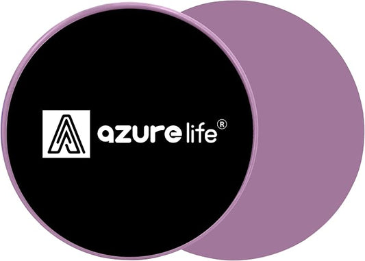A AZURELIFE Exercise Core Sliders, Dual Sided Exercise Gliding Discs Use on Carpet or Hardwood Floors, Light and Portable, Perfect for Abdominal&Core Workouts
