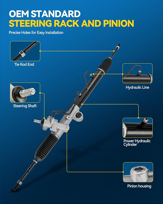 PHILTOP Power Steering Rack and Pinion Assembly for 2006-2010 H3, 2010 H3T | Replace No.94725465, 25885237, 15864176, 25817577, 15234374, 221040