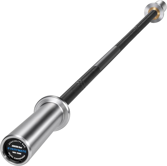 EVERYMATE 5LB Mini Barbell Bar Beginner Women Kid Barbell Total Body Workout Weighted Bar,for Strength Training, for Youth Children New Weightlifting