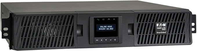 Tripp Lite Eaton Series SmartOnline 750VA UPS, Pure Sine Wave Double-Conversion, 675W, 2U Rack/Tower, Extended Run, Network Card Option,LCD, 2 Year Warranty & $250,000 Insurance (SU750RTXLCD2U)