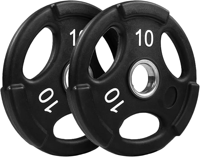 NEXO Commercial Urethane Grip 85lb Plate Set - Includes 2x 25's, 2x 10's, 2x 5's, and 2x 2.5's - Olympic 2 Inch, Premium Finish for Weight Training Home or Commercial
