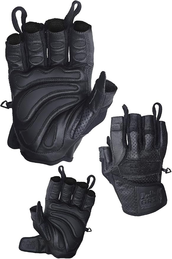 Elite Leather Gym Gloves – Grip & Comfort Design for Weightlifting, Powerlifting, Bodybuilding & Strength Training Workouts for Men & Women