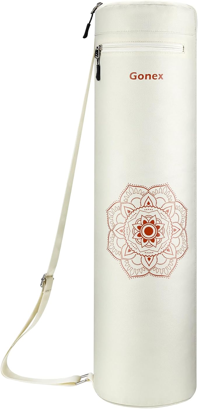 Gonex Yoga Mat Bag, Full-Zip Mat Carrier | 600D Oxford Fabric, Wet Pocket, Front Zip Pocket, Adjustable Strap, Fits Mats up to 26"