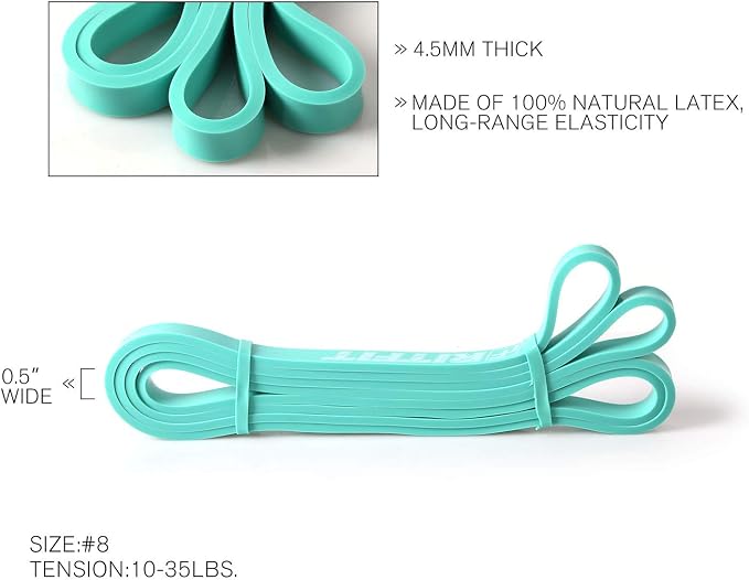 RitFit Pull Up Assist Band in Natural Latex for Stretching and Mobility | Resistance Band,Eco-Friendly Latex, Pull-Ups Powerlifting, Physical Therapy Rehab, Full-Body Training, Mobility Training