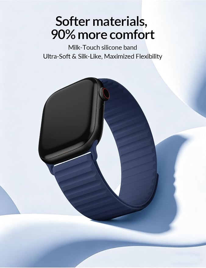Patented Magnetic Silicone Sport Band for Apple Watch Bands for Women Men | Soft Silicone Solo Loop 40mm 38mm 41mm 44mm 45mm 42mm 49mm, Sport Strap for iWatch Series 11 10 9 8 7 6 5 4 3 2 1 SE Ultra