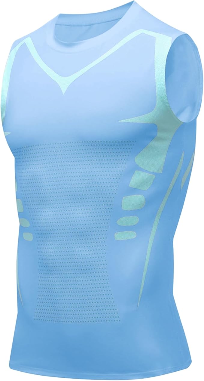 Compression Shirt Men Slimming Body Shaper Vest Crewneck Workout Tank Top | Tummy Control Undershirts, Gynecomastia Compression Shirts, Back Support, Sleeveless Muscle Shirts, Shaping Tank Top