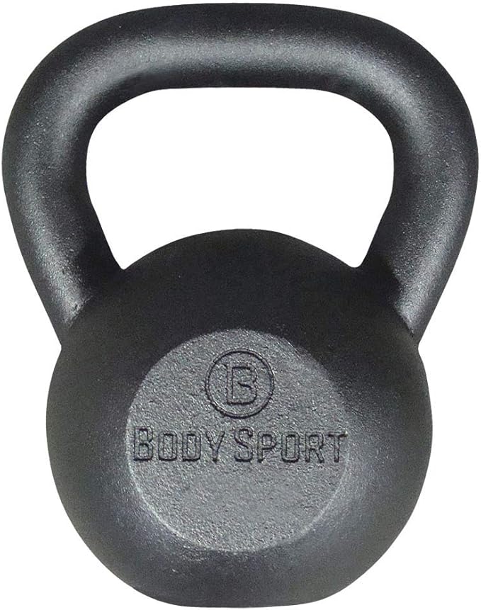 Body Sport Cast Iron Kettlebell - Professional Weight Training Equipment for Home & Gym Workouts
