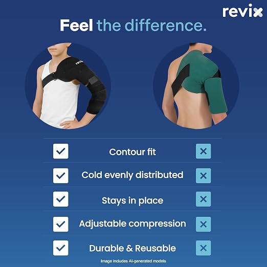 REVIX Youth Shoulder Arm Ice Pack Wrap for Pitcher, Reusable Ice Arm Sleeve | Ice Pack for Volleyball Player & Athletes, Cold Therapy for Shoulder & Elbow, Throwing Recovery, Muscle Relax & Daily Use
