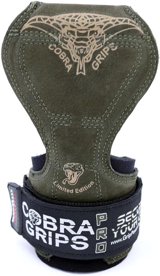 Cobra Grips Weight Lifting Gloves with Adjustable Neoprene Padded Wrist Wraps - Heavy Duty Alternative to Power Lifting Hooks for Deadlifts
