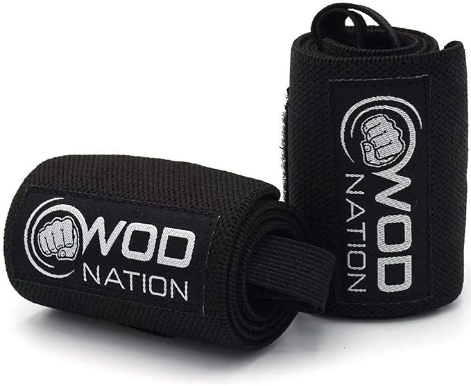 WOD Nation Wrist Wraps for Weightlifting & Strength Training – Professional Gym Straps w/Thumb Loop for Men & Women
