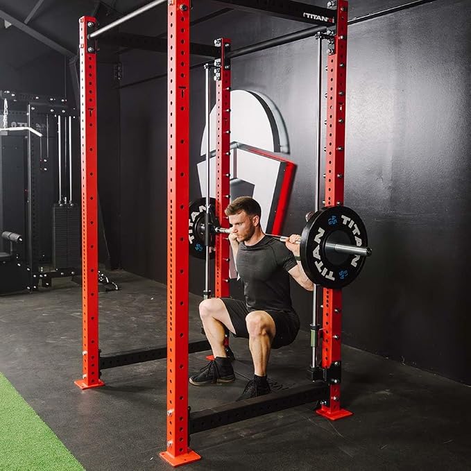 Titan Fitness X-3 Series 80" Smith Machine Power Rack Attachment, 500 LB Capacity, Comes with Smith Olympic Bar, Guide Rods, Safety Catches, Spotter Hooks