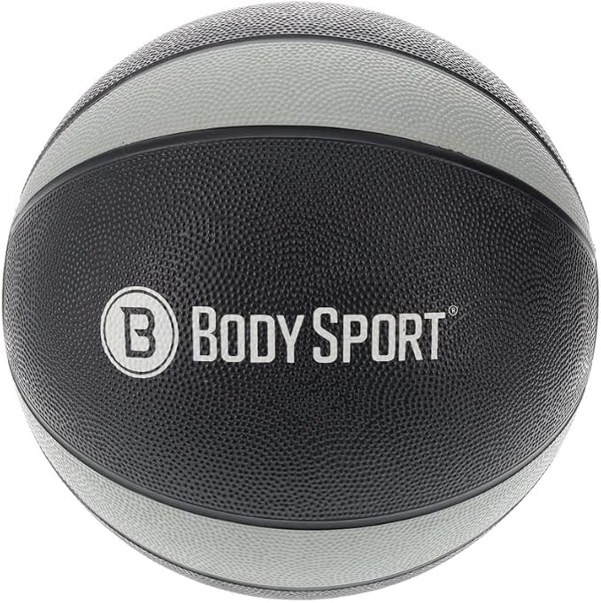 Body Sport Medicine Ball – Weighted Exercise Ball – at-Home Gym Equipment – Fitness Workout Ball – Cardio & Torso Strength Training