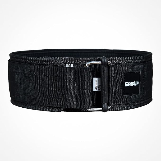 Self-Locking Weight lifting Belt AUTO LOCK 4 Inch Gym Belt Adjustable Buckle For Fitness Powerlifting Bodybuilding Weightlifting Deadlift Olympic Cross Training Back Support Men & Women