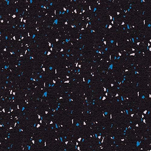 American Floor Mats 1/2in (12mm) Thick 10% Blue-Grey 4' x 40' Heavy Duty Rubber Rolls, Protective Exercise Mats, Commercial Gym Flooring
