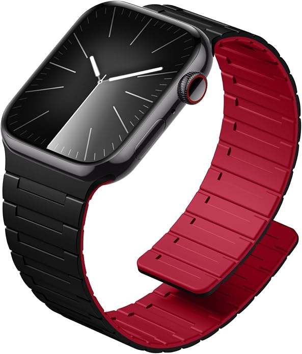 SNBLK Magnetic Watchband Compatible with Apple Watch for Men 44mm 45mm 46mm 49mm 42mm 41mm 40mm 38mm Women, Silicone Sport Strong Magnet Strap for iWatch Series 11 Ultra 3 Ultra 2 Se 10 9 8 7 6 5 4 1