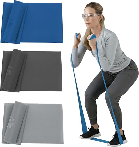 THERABAND Resistance Bands Set, Elastic Bands for Exercise & Physical Therapy, Strength Training for Upper & Lower Body Fitness