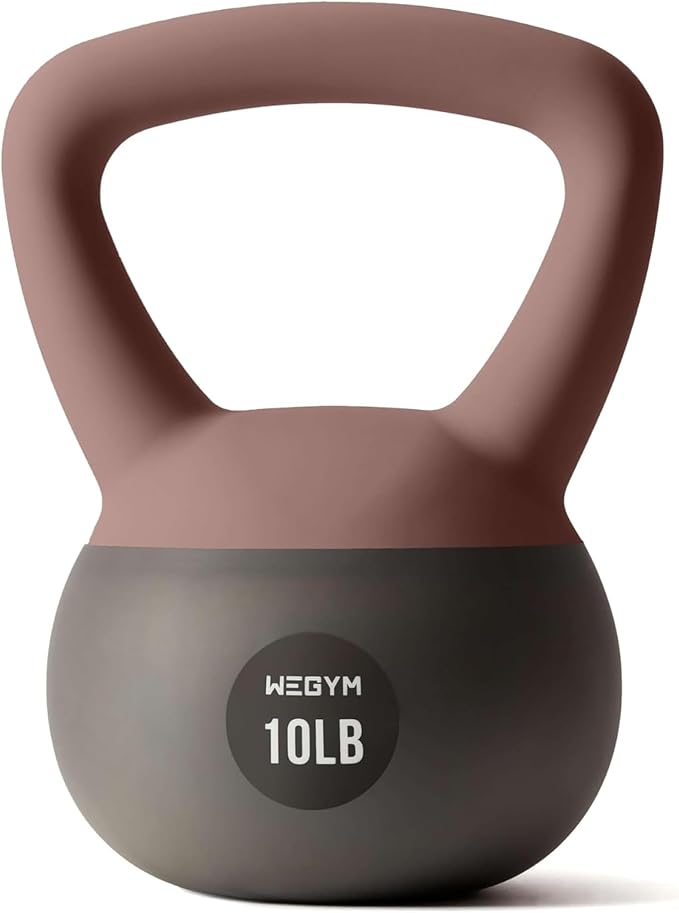 WeGym Soft Kettlebells with Cushioned Impact-Resistant Base and Anti-Slip, Wide-Grip Handle for Home Workouts, Weightlifting, and Full Body Strength Training