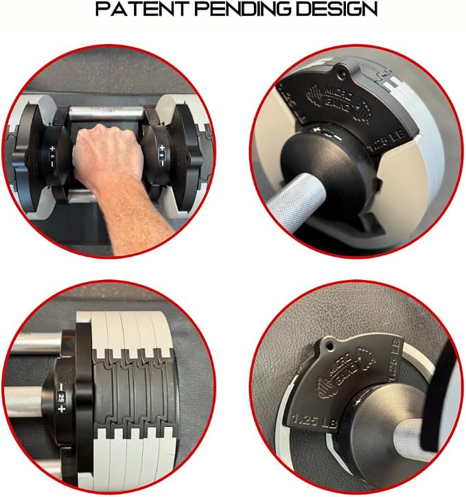 Micro Gainz 1.25LB Magnetic Plates for Nuobell Dumbbells, 2 or 4 Piece Set