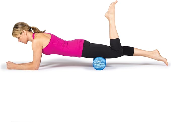 OPTP PRO-Roller Soft Density Foam Roller – Round, Short Blue, 18" x 6" | Low density soft foam roller for physical therapy, Pilates, yoga foam roll exercises, and muscle recovery, blue 18" x 6"