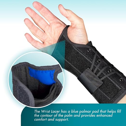 Med Spec 8" Wrist Lacer Support Brace Carpal Tunnel Right Hand X-Small | Adjustable Lace-Up Design Delivers Breathable Secure Fit With Customizable Compression for Lasting Comfort & Support. 223931
